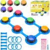 Pleasantsong Dog Buttons Talk Training, Recordable Training Buttons for Dogs, Dog Training Buzzers, Pet Voice Recorder for Training Easily, Dog Gift, Dog Interactive Toy - 6 Pieces