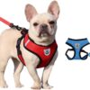 2 Pack Dog Harness Adjustable No Pull Harness for Dogs Dog Vest Harness Mesh Fabric Puppy Harness with Soft Padding - Training Stuff and Supplies for Small and Medium Dogs