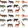 Animal Toys,24 Pcs Mini Realistic Wild Animal Figures Zoo Animals Games Toys with 12 Style,Miniature Wild Animal Toys Set for 3+ Years Kids Boys Girl Christmas Birthday Gifts