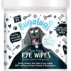 BUGALUGS Dog Eye Wipes 100 Biodegradable textured pre-soaked Dog Wipes. Safe & Easy Cleaning For Dogs - Pet Eye Wipes Remove Tear Stains, Dog Eye Crust & Eye Discharge