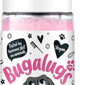 BUGALUGS Dog Paw Cleaner No Rinse Foam Cat & Dog shampoo with Silicone Brush Head, waterless grooming products. Travel friendly paw cleaner for dogs defeat muddy paws on the go (Baby Fresh)