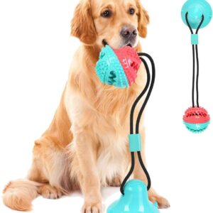 BUYGOO Dog Molar Bite Toy with Suction Cup Interaction Dog Rope Toy Pet Chew Toy Dog Bite Tug Toy Puppy Training Rope for Tugging, Pulling, Chewing, Playing