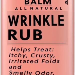 Barkos Pet Supplies Wrinkle Rub | Bulldog, French Bulldog, Pug, English Bulldog | Cleans & Soothes Wrinkles, Folds, Tear Stain, Tail Pockets & Paws, Anti-Itch Paste Wipes