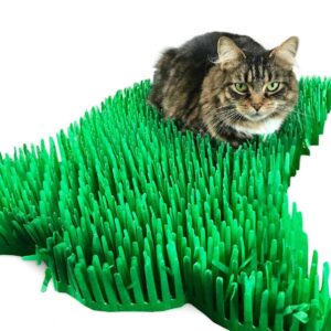 CATMAT. Tissue Paper Cat Mat. Green paper imitation grass play mat - fun for Cats and Kittens (pack of two)