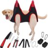 CECOMBINE Cat & Dog Grooming Hammock, 12 In 1 Pet Grooming Hammock Harness with Comb, File & Nail Clippers, Nail Cutting Helper for Pets Nail Trimming Bathing Ears Care Washing