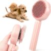 Cat Brush Dog Brush，Baytion Self Cleaning Pet Grooming Brush for Short or Long Haired Cats Puppy Kitten Massage to Remove Loose Undercoat, Mats, Tangled Hair and Shed Fur