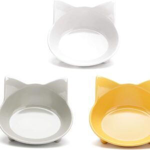 Cat Feeding Bowls Anti-slip Multi-purpose Cat Food Bowl Pet Water Bowl 3 Pack