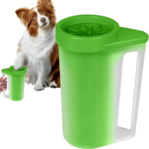 Dog Paw Washer - Pet Dog Paw Washer,Ergonomic Handle, Easy-to-Use Dog Paw Washer Cup With Absorbent Towels For Pet Grooming, Birthday