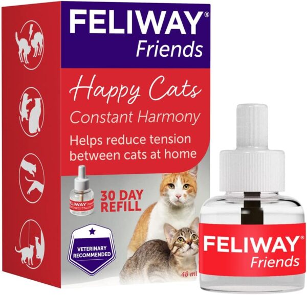 FELIWAY Friends 30 Day Refill, helps to reduce conflict in multi-cat households, helping cats get along better - 48ml