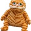 Fat Orange Cat Plush Fat Kitten Stuffed Animals Toy Lifelike Yellow Cat Kitty Toy Children Xmas Birthday Gifts (45cm)