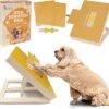 Foam Padded Dog Scratch Pad for Nails | Dog Nail File Solution - Essential in Dog Products & Pet Supplies |Dog Grooming & Dog Training & Behavior Aids | Dog Gifts & Pet Care | (Yellow Ramp Style)