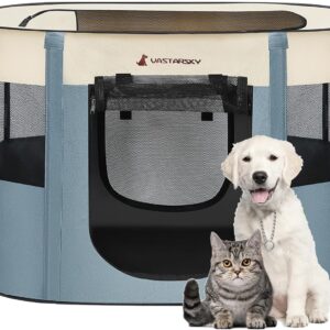 Foldable Pet Playpen,Cat Puppy Playpen,Portable Dog Cage soft Portable Exercise Kennel Tent,Puppy Kitten Pen Indoors/Outdoors Pet Tent Fence(S)