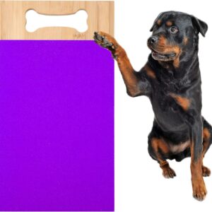 LUTER Dog Scratch Pad for Nails, Double Sided Scratching Boards for Dogs File Nails Sandpaper Alternative Scratching Mat Toy Dog Nail Clippers for Pets Nail Care (Purple)