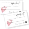 Pet Grooming Appointment Reminder Cards | Physical Printed 2x3.5” inches Business Card Size | Pet Grooming Supplies | Matches Grooming Report Card & Grooming Loyalty | Red Bandana Design