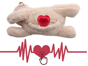 Pet Plush Toy Heartbeat Plush Bear