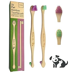 Pet Bamboo Toothbrushes for Small to Medium Pets