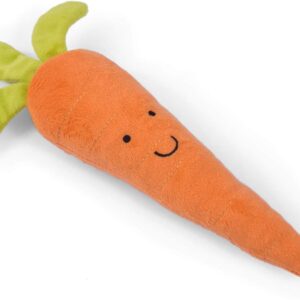 Petface Foodie Faces Fluffy Carrot Dog Toy