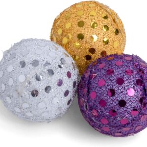 Petface Glitter Balls Cat Toy (Pack of 3)