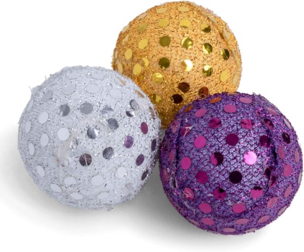 Petface Glitter Balls Cat Toy (Pack of 3)