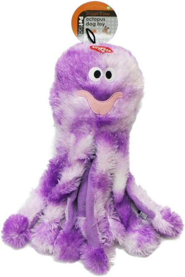 Petface Orla the Octopus Plush Dog Toy, Medium