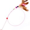 SLSON Feather Teaser Cat Toy, Interactive Cat Catcher and Exerciser Wand for Cats and Kitten Playing, with Feather, Bell and Flexible Wire