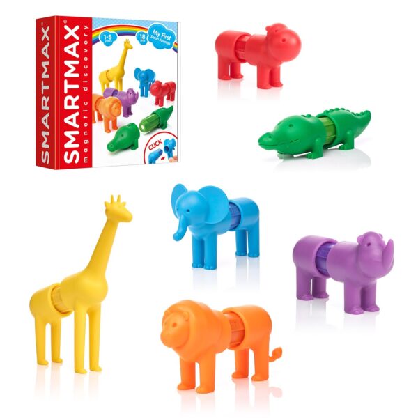 SMARTMAX - My First Safari Animals, Magnetic Discovery Play Set, 18 pieces, 1-5 Years