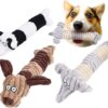 Speedy Panther 3Pcs Plush Puppy Dog Toy Set, Dog Toys for Small Dogs, Puppy Toys From 8 Weeks, Plush Dog Toys for Small Medium Dogs