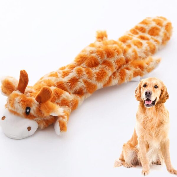 Squeaky Plush Dog Toy for Boredom, No Stuffed Deer Soft Dog Toy Puppy Toys for Small Medium Large Dogs