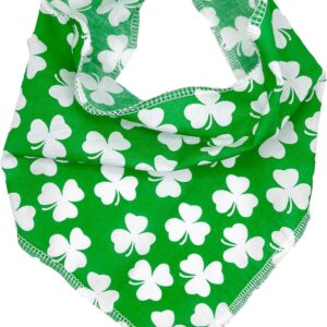 St Patricks Day Dog Bandana for Small and Large Dogs Shamrock Pet Accessory (S)