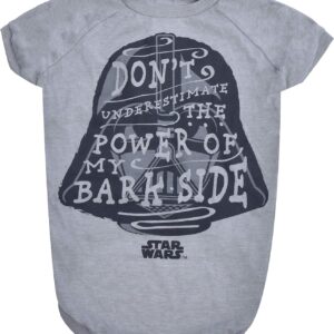 Star Wars for Pets"Don't Underestimate The Power of My Bark Side" Dog Tee | Star Was Dog Shirt | Size X-Large | Soft, Cute, and Comfortable Dog Clothing and Apparel, Cute Dog Clothes