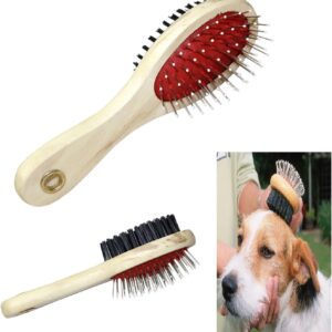 Tech Traders ® DOUBLE SIDED PET GROOMING BRUSH GROOMER PET CAT DOG HAIR FUR BRUSH COMB TIDY-LARGE