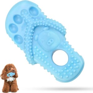 Valicaer Dog Chew Toys Tough Rubber Dog Toy for Aggressive Chewers Puppy Teething Toys Indestructible Toys Interactive Dog Toys for Chew Chase and Fetch for Small Dogs (blue)