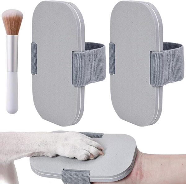 WAYUTO 2Set Dog Nail Scratch Boards and Cleaning Brush Anxiety-Free Nail File for Dogs Large Scratching Pad Handheld Board for Nails Soft Pet Brush Pet Claw Care Tools