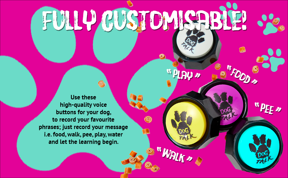 Fully customisable dog training products