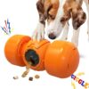 Interactive Dog Toys, Funny Giggle Dog Puzzle Toy, Rolling Treat Dispenser Dog Food Slow Feeder Toys Keep Busy Reduce Boredom Enrichment Toys for Medium Large Dogs,Orange
