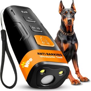 NPS Dog Bark Deterrent Devices | Professional Anti Barking for Dogs Ultrasonic Tool | No Need to Yell or swat, Point to a Dog, Hit The Button | for Dog Training, Alternative to Dog Shock bark Collar