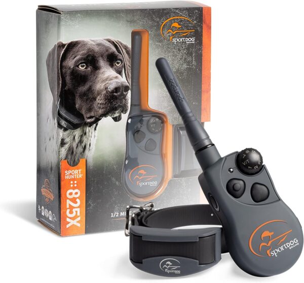 SportDOG Brand SportHunter 825X Shock Collar - Remote Trainer with 1/2 Mile Range – Waterproof, Rechargeable Dog Training Collar with Static, Vibrate, and Tone