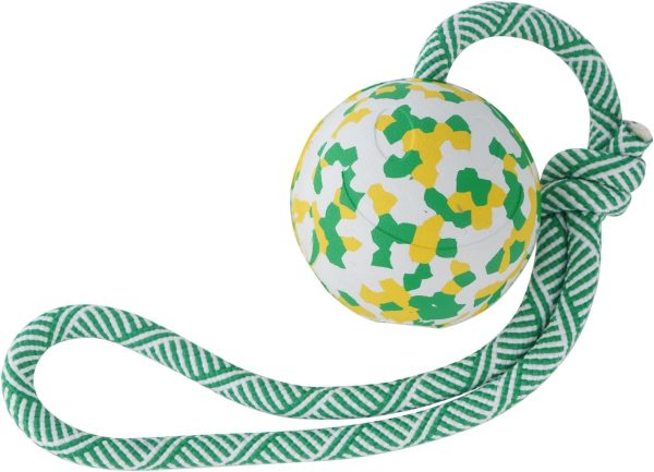 Dog Ball on Rope Dog Toy for Medium Small Dog, Interactive Natural Solid Rubber Dog Rope Ball, Dog Training Fetch Pull Tug Throw Toy Ball Belgian Malinois Toys