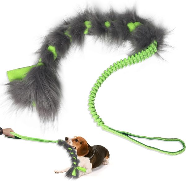 wodoca Christmas Dog Tug Toys Dog Rope Toys Pets Puppy Aggressive Chewers Toys Xmas Pet Gifts, Easy to GRAP Large Dog Chew Toy Ideal for Training for Puppy, Middle Dog Play Hand Made (Green)