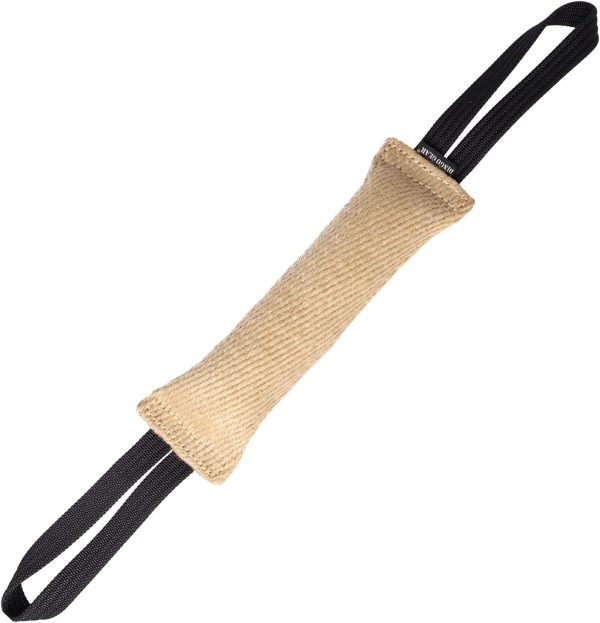 Dingo Gear Tug Toy for Dog Training Agility Tug of War, Jute Dog Bumper with Two Handles, Dog Bite Pillow for Aggressive Chewers, 11" S00146