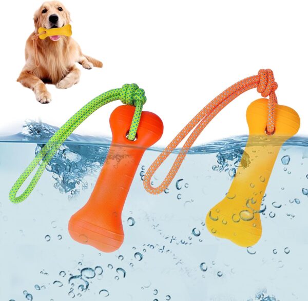 2 Pack Floating Dog Toys, Water Fetch Dog Pool Toys, Interactive Training Bumper for Water Retrieving Pool Floating Toys for Dogs