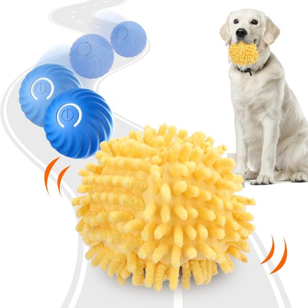 BABORUI Interactive Dog Toys, Moving Dog Toy Ball with Cover, Self Rolling Dog Ball for Small/Medium/Large Dogs/Puppy, Automatic Dog Toys to Keep Them Busy