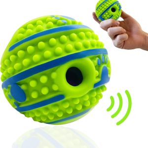 Small Spiky Wobble Giggle Ball for Dogs,Interactive Dog Toys,Chewing Ball for Training Teeth Cleaning Herding Balls,Active Rolling Ball for Small Dogs-2.75in