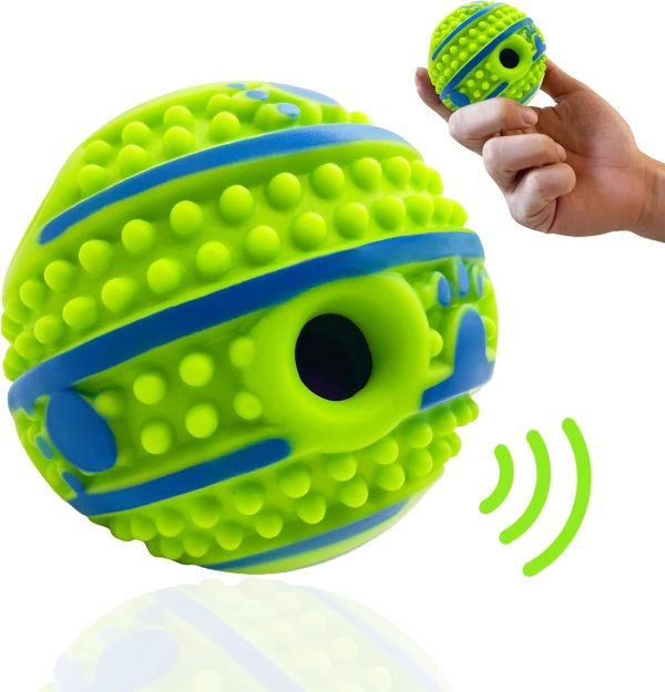 Small Spiky Wobble Giggle Ball for Dogs,Interactive Dog Toys,Chewing Ball for Training Teeth Cleaning Herding Balls,Active Rolling Ball for Small Dogs-2.75in