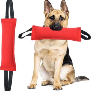 Clysrou Dog Tug Toy Dog Tough Jute Bite Pillow Lasting Training Equipment Puppy to Large Dogs Interactive Toy