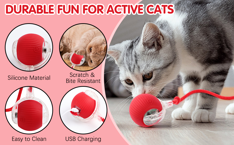 active rolling ball for dogs,interactive cat toy,rolling ball dog toy,automatic cat toy,cat ball toy