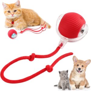 Interactive Cat Toys Rolling Ball,Chewie Viral Dog Ball,Silicone Smart Automatic Rolling Pet Ball,360° Smart Automatic Rotating Rolling Ball,Interactive Self Moving Balls Toys for Large Small Dogs