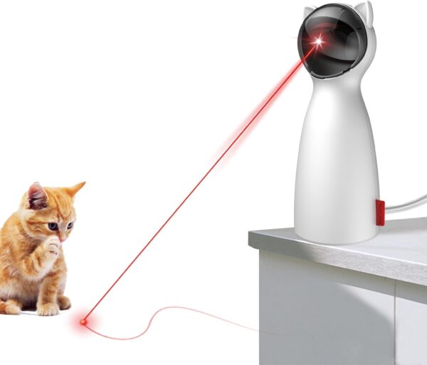 Automatic Cat Laser Toy Interactive Cat Toys for Indoor Cats/Kitty/Dogs,​​Laser Toys for Bored Indoor Adult Cats