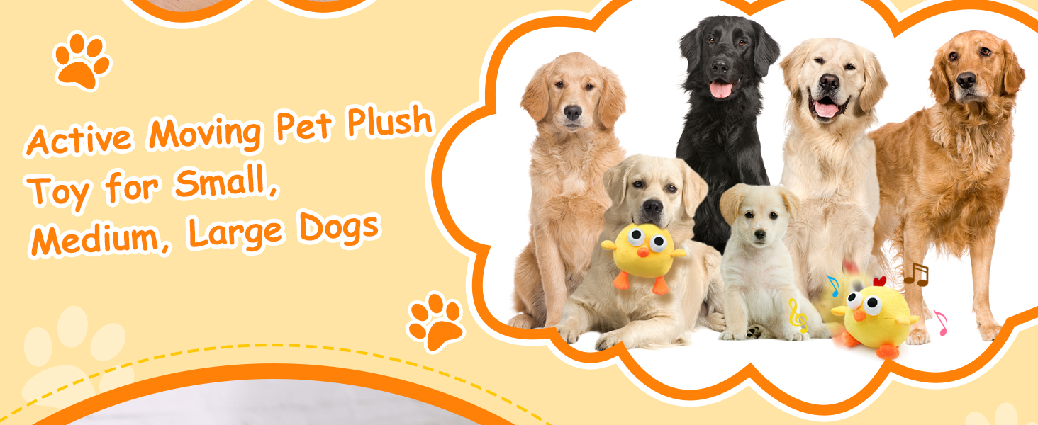 Active Moving Pet Plush Toy for Puppy/Small/Medium/Large Dogs