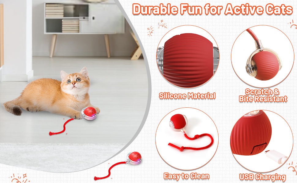 Interactive Rolling Cat/Dog Toys Ball